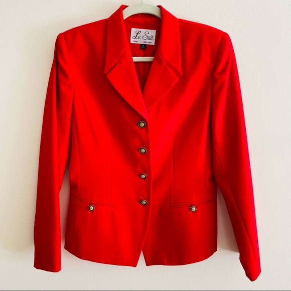 Le Suit red blazer jacket - Picture 4 of 7